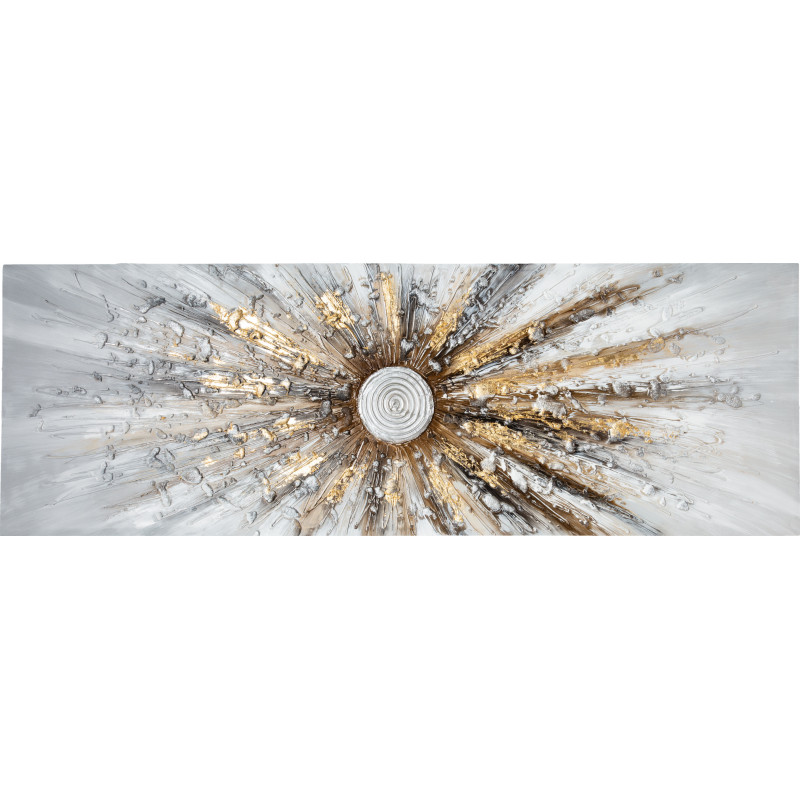Toile peinte relief "Soleil" 150 x 50 cm Atmosphera