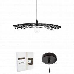 Suspension filaire "Cuzco" noire, métal Diamètre 58 cm Atmosphera
