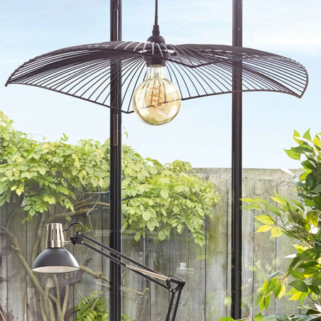 Suspension filaire "Cuzco" noire, métal Diamètre 58 cm Atmosphera