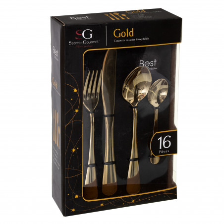 Ménagère 16 pièces "Gold"