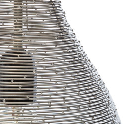 Suspension goutte métal "Kiru" argent Diamètre 23 cm Atmosphera