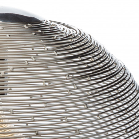 Suspension boule métal "Kiru" argent Diamètre 25 cm Atmosphera