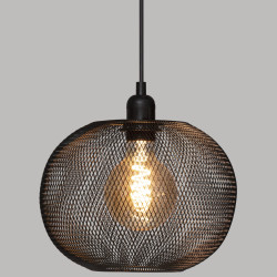 Suspension "Emie" noire, métal Diamètre 25 cm Atmosphera