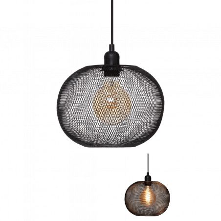 Suspension "Emie" noire, métal Diamètre 25 cm Atmosphera