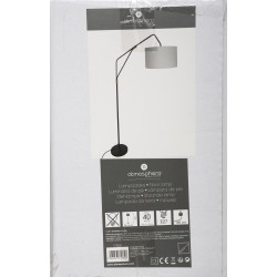 Lampadaire arc "Luce" noir & doré, métal Hauteur 181 cm Atmosphera