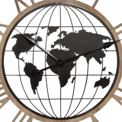 Horloge "Monde", métal Diamètre 67 cm Atmosphera