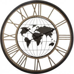 Horloge "Monde", métal Diamètre 67 cm Atmosphera