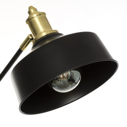 Lampadaire arc "Flower" noir métal Hauteur 155 cm Atmosphera