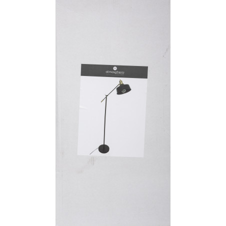 Lampadaire arc "Flower" noir métal Hauteur 155 cm Atmosphera