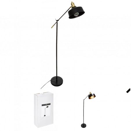 Lampadaire arc "Flower" noir métal Hauteur 155 cm Atmosphera