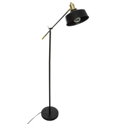 Lampadaire arc "Flower" noir métal Hauteur 155 cm Atmosphera