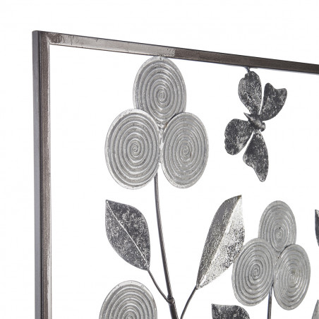 Déco murale "Silver" métal 50 x 50 cm Atmosphera