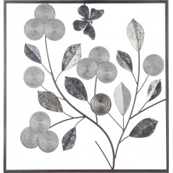 Déco murale "Silver" métal 50 x 50 cm Atmosphera