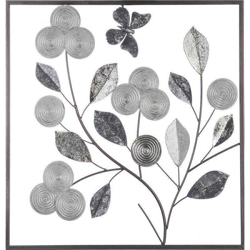 Déco murale "Silver" métal 50 x 50 cm Atmosphera
