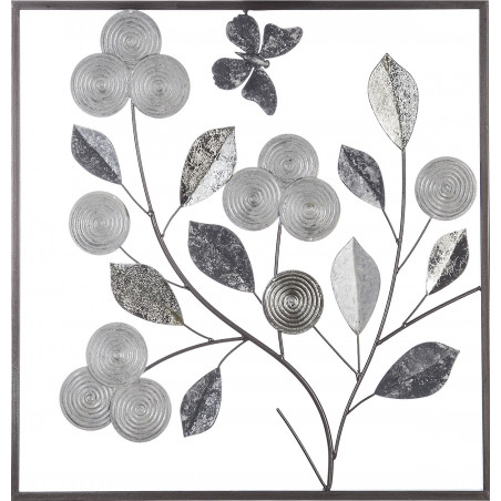 Déco murale "Silver" métal 50 x 50 cm Atmosphera