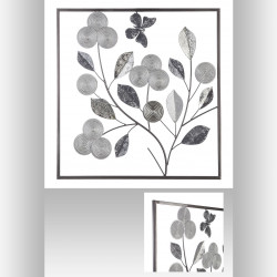 Déco murale "Silver" métal 50 x 50 cm Atmosphera
