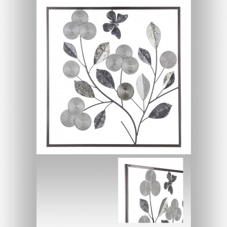 Déco murale "Silver" métal 50 x 50 cm Atmosphera