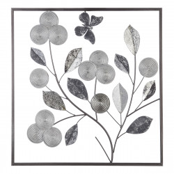 Déco murale "Silver" métal 50 x 50 cm Atmosphera