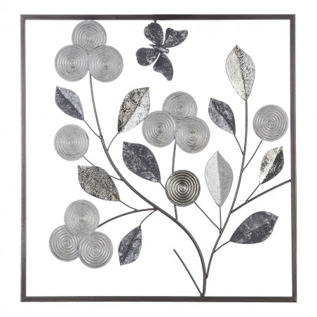 Déco murale "Silver" métal 50 x 50 cm Atmosphera