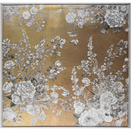 Toile imprimée "Fleur" encadrée 78 x 78 cm Atmosphera