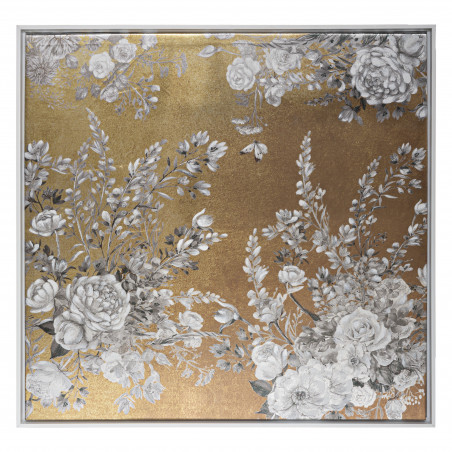 Toile imprimée "Fleur" encadrée 78 x 78 cm Atmosphera