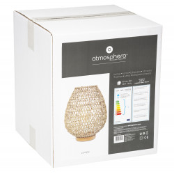 Lampe "Etel", métal & papier Hauteur 36 cm d'Atmosphera