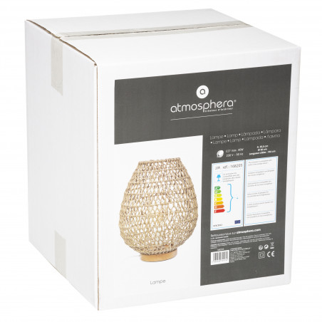 Lampe "Etel", métal & papier Hauteur 36 cm d'Atmosphera