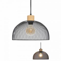Suspension "Sam" noir métal Diamètre 30 cm d'Atmosphera