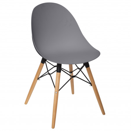 Chaise "Ezra" style scandinave pieds en hêtre Atmosphera