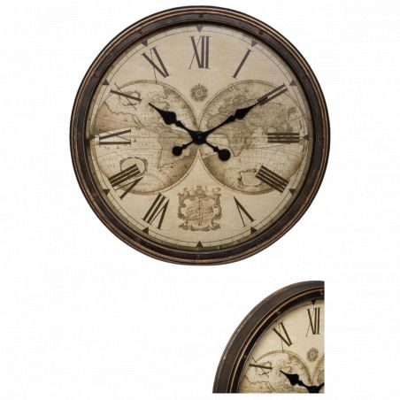 Horloge Monde "Tomy" Diamètre 51.5 cm Atmosphera