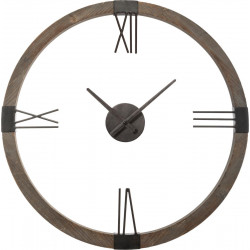 Horloge en métal & bois Diamètre 58 cm Atmosphera