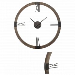 Horloge en métal & bois Diamètre 58 cm Atmosphera