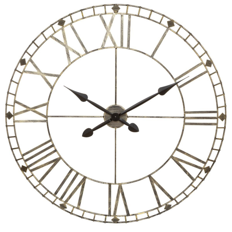 Horloge "Vintage", métal brossé Diamètre 77 cm Atmosphera