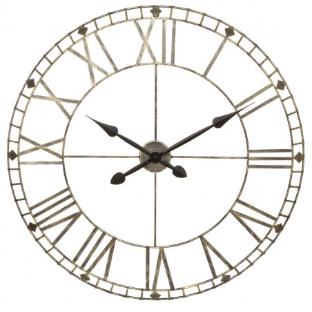 Horloge "Vintage", métal brossé Diamètre 77 cm Atmosphera