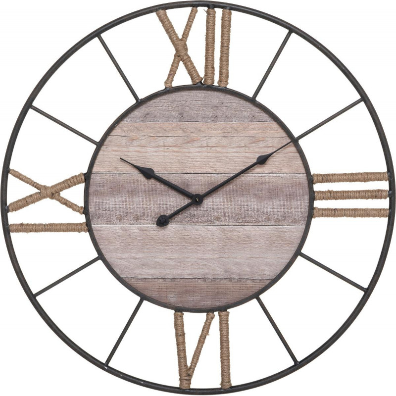 Horloge "Mike" métal & bois Diamètre 57 cm Atmosphera