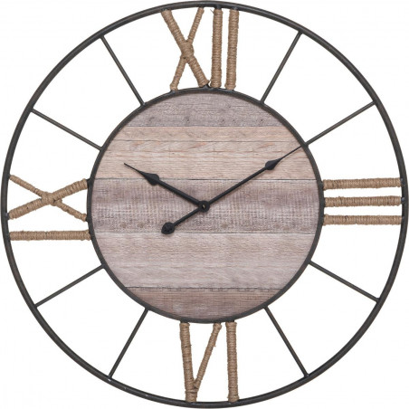 Horloge "Mike" métal & bois Diamètre 57 cm Atmosphera