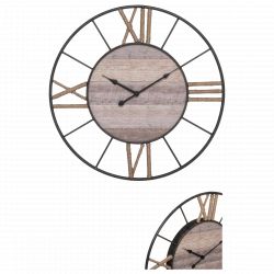 Horloge "Mike" métal & bois Diamètre 57 cm Atmosphera