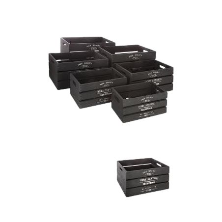 Lot de 6 caisses cagette déco Atmosphera
