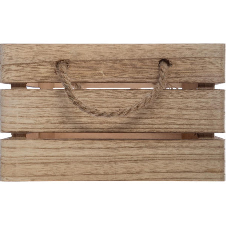 Lot de 3 Caisses Cagette de rangement en bois Colonial Atmosphera