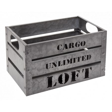 Lot de 3 Caisses Cagette de rangement Cargo Silver Atmosphera