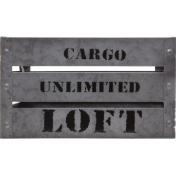 Lot de 3 Caisses Cagette de rangement Cargo Silver Atmosphera