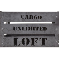 Lot de 3 Caisses Cagette de rangement Cargo Silver Atmosphera