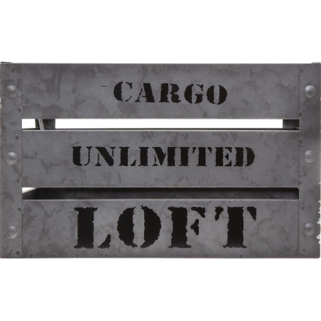 Lot de 3 Caisses Cagette de rangement Cargo Silver Atmosphera