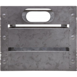 Lot de 3 Caisses Cagette de rangement Cargo Silver Atmosphera
