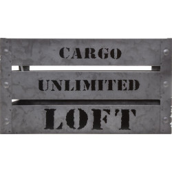 Lot de 3 Caisses Cagette de rangement Cargo Silver Atmosphera