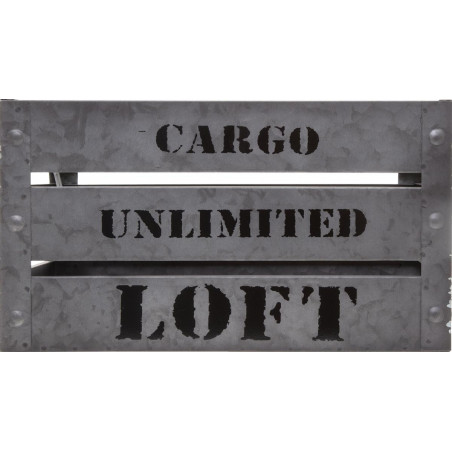 Lot de 3 Caisses Cagette de rangement Cargo Silver Atmosphera