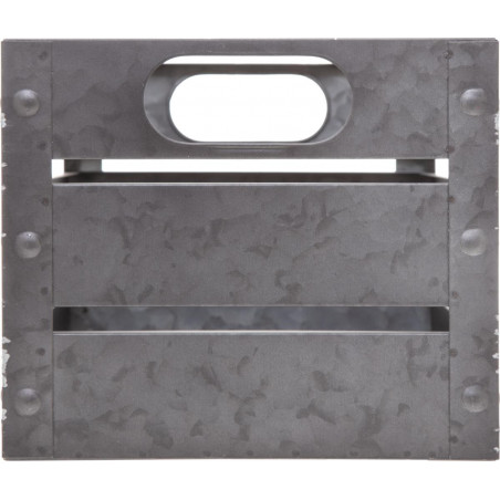Lot de 3 Caisses Cagette de rangement Cargo Silver Atmosphera