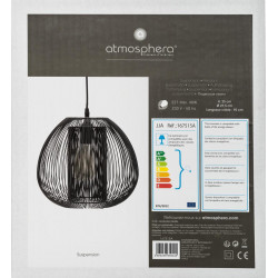 Suspension filaire "Noda" métal Diamètre 28 cm Atmosphera
