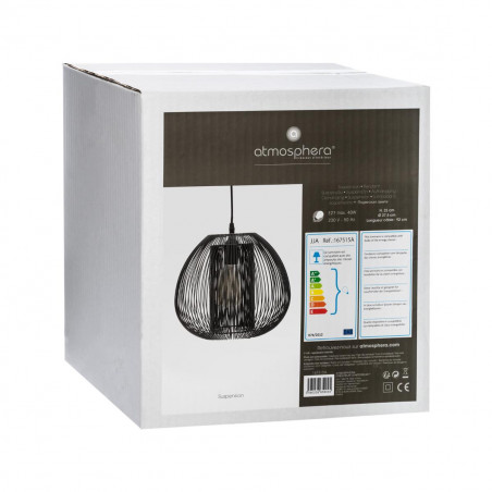 Suspension filaire "Noda" métal Diamètre 28 cm Atmosphera