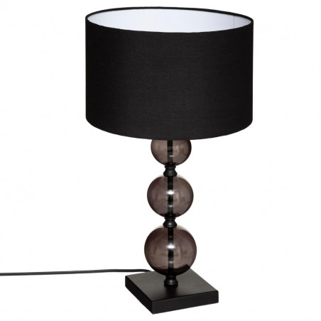 Lampe "Alma" noire métal & verre Hauteur 52 cm d'Atmosphera